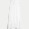 Trägerloses Maxikleid mit Smokarbeit