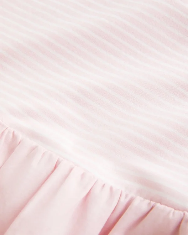 Trägerloses Minikleid aus Strickgewebe mit tiefem Taillenbund Trägerloses Minikleid aus Strickgewebe mit tiefem Taillenbund