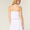 Trägerloses Minikleid mit Kordelzug und Blouson-Schnitt Trägerloses Minikleid mit Kordelzug und Blouson-Schnitt