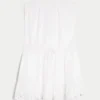 Trägerloses Minikleid mit Kordelzug und Blouson-Schnitt Trägerloses Minikleid mit Kordelzug und Blouson-Schnitt