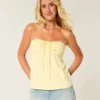 Trägerloses, tailliertes Babydoll-Oberteil Trägerloses, tailliertes Babydoll-Oberteil