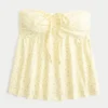 Trägerloses, tailliertes Babydoll-Oberteil Trägerloses, tailliertes Babydoll-Oberteil