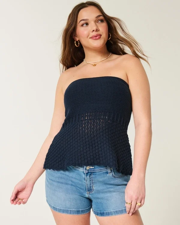 Tube-Top im Häkelstil Tube-Top im Häkelstil