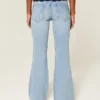 Ultra Low-Rise Distressed Light Wash Sequin Flare Jeans Ultra Low-Rise Distressed Light Wash Sequin Flare Jeans