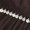 Verziertes Neckholder-Top mit V-Ausschnitt