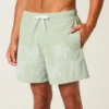 Volley-Badehose mit Stickerei, mittellang