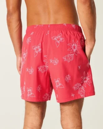 Volley-Badehose mit Stickerei, mittellang