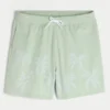 Volley-Badehose mit Stickerei, mittellang