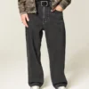 Washed Black Dodge Hellcat Graphic Baggy Jeans Washed Black Dodge Hellcat Graphic Baggy Jeans