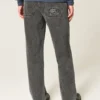 Washed Black Logo Graphic Baggy Jeans Washed Black Logo Graphic Baggy Jeans
