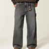 Washed Black Super Baggy Painter Jeans