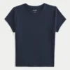 Weiches, nahtloses Stretch-Material Rundhals-Baby-T-Shirt