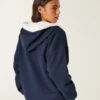 Wendbarer Hoodie mit Kunstfellfutter und Reißverschluss Wendbarer Hoodie mit Kunstfellfutter und Reißverschluss