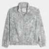 Windjacke mit Reißverschluss und Camouflage-Muster