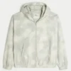 Windjacke mit Reißverschluss und Camouflage-Muster Windjacke mit Reißverschluss und Camouflage-Muster