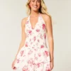 Zweistufiges Smock-Halterkleid mit Rock