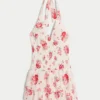 Zweistufiges Smock-Halterkleid mit Rock